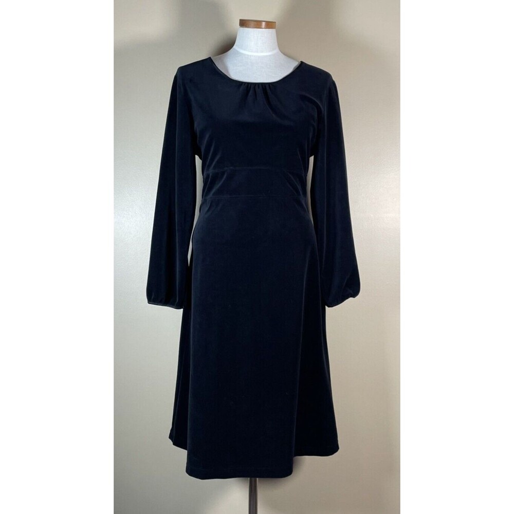 Hanna Andersson Women's LARGE Black Velour Dress